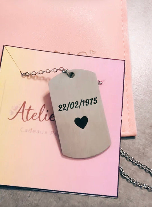Médaille Personnalisée Signe Astrologique – Gravure du Prénom & Date de Naissance