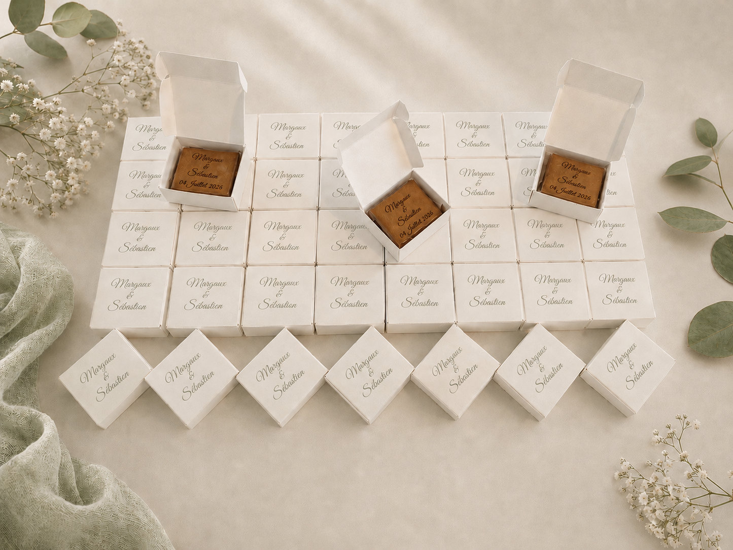 Biscuit Personnalisé en coffret - Cadeau gourmand Mariage, Baptême & Anniversaire - Atelier LuRo