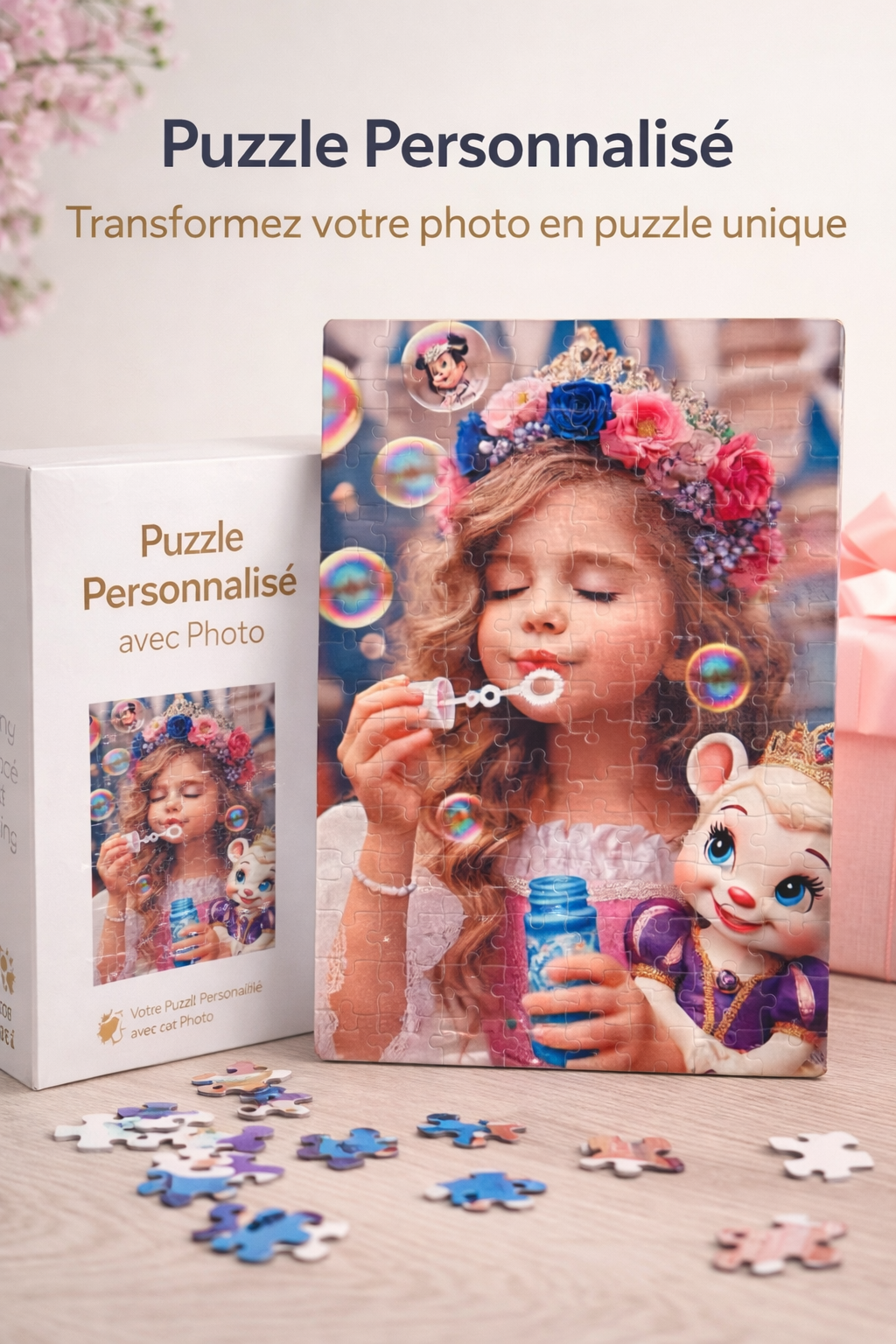 Puzzle Personnalisé 120 pièces avec photo - Souvenir photo unique