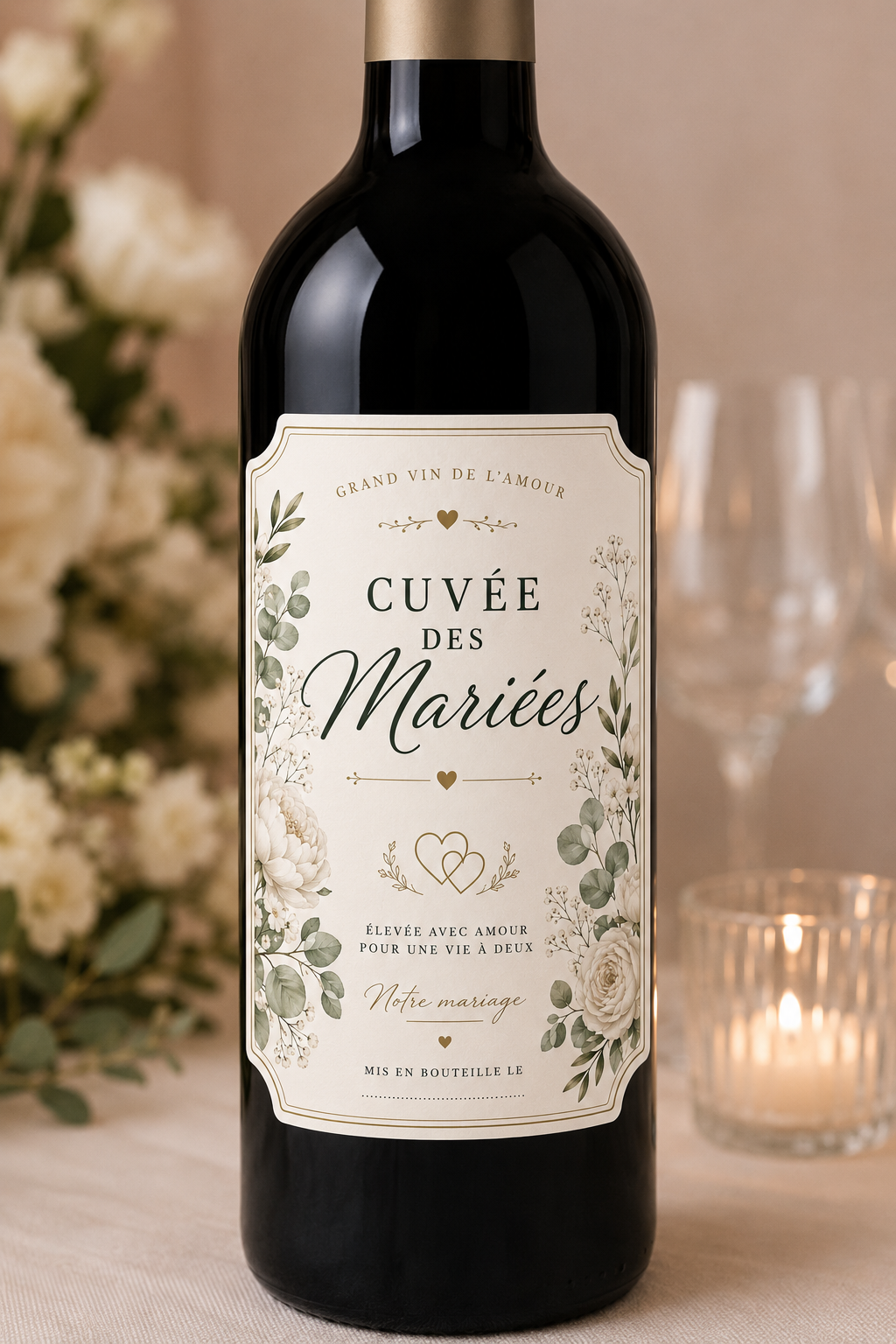 Etiquette de vin personnalisée " cuvée des mariée " - Mariage & EVJF