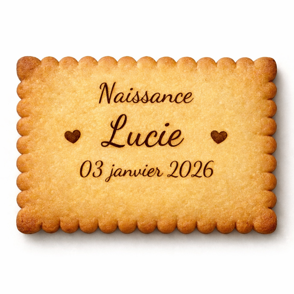 Biscuit Personnalisé Naissance Mariage Baptême Cadeau invité et demande