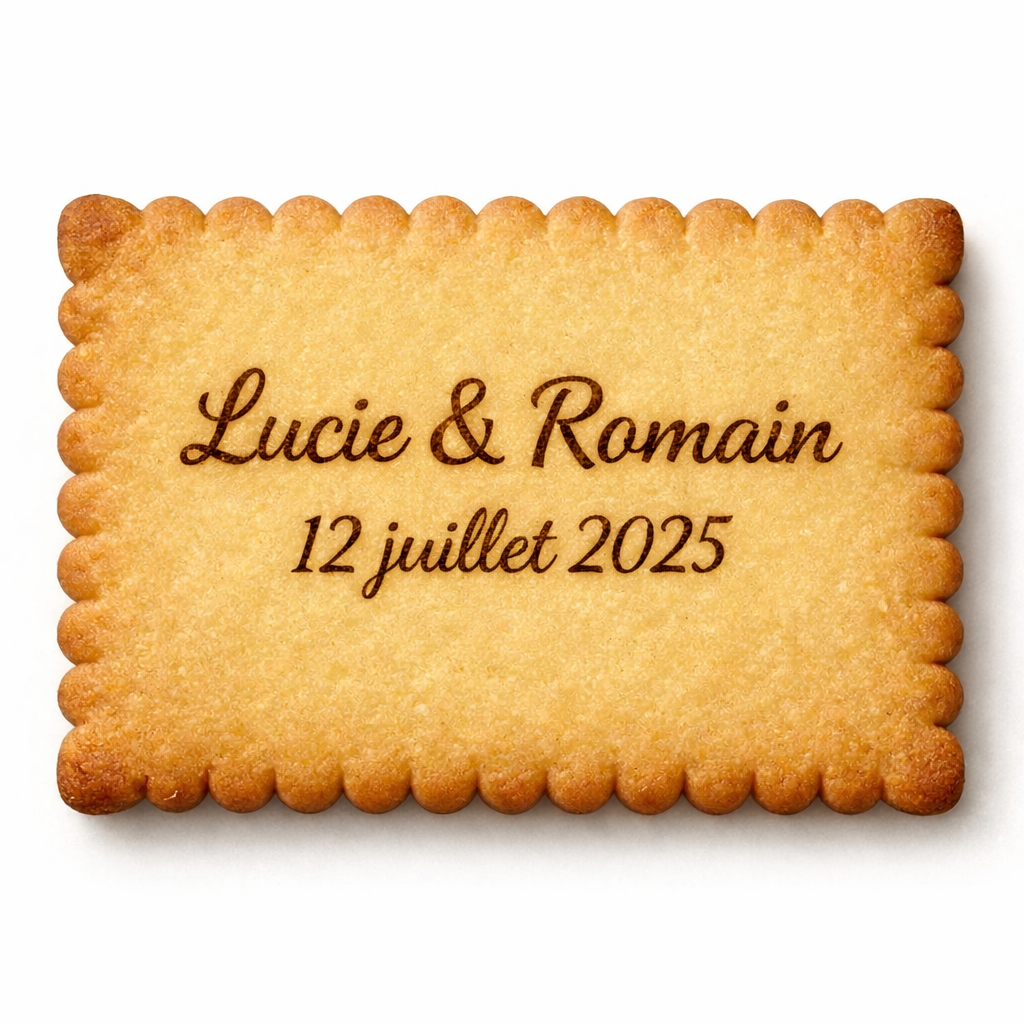 Biscuit Personnalisé Naissance Mariage Baptême Cadeau invité et demande