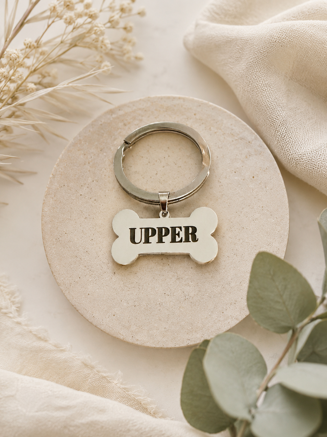 🐾 Médaille Chien Personnalisée en Forme d’Os – Gravure Prénom & Téléphone – Acier Inoxydable Résistant