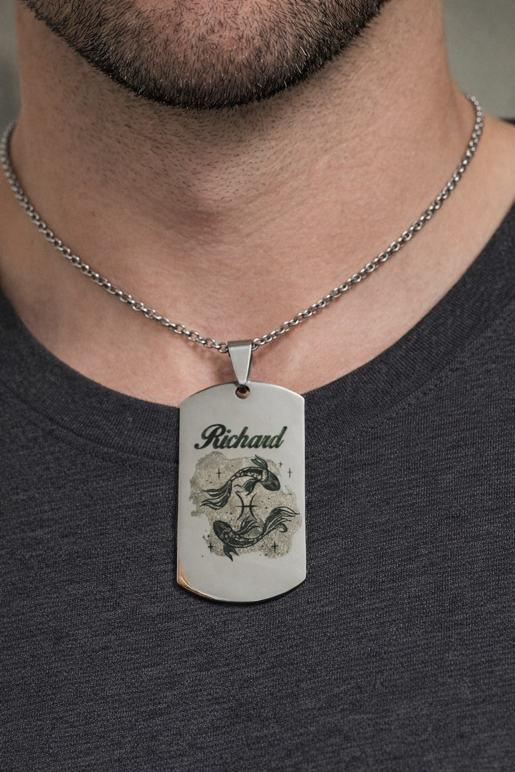 Médaille Personnalisée Signe Astrologique – Gravure du Prénom & Date de Naissance