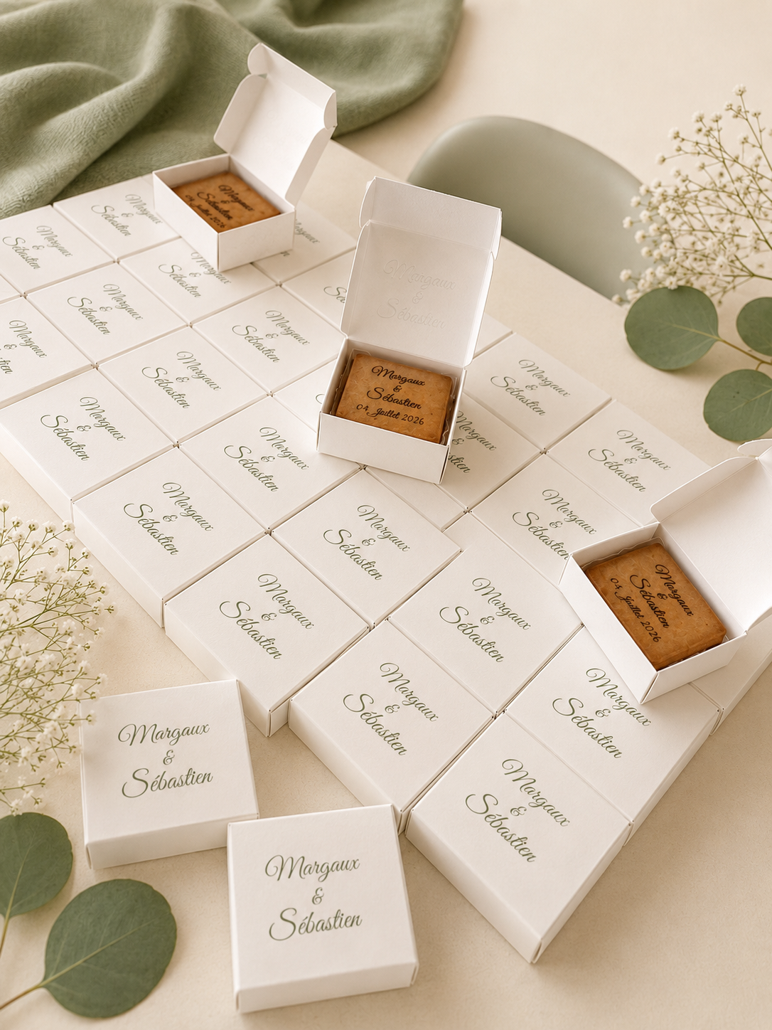 Biscuit Personnalisé en coffret - Cadeau gourmand Mariage, Baptême & Anniversaire - Atelier LuRo