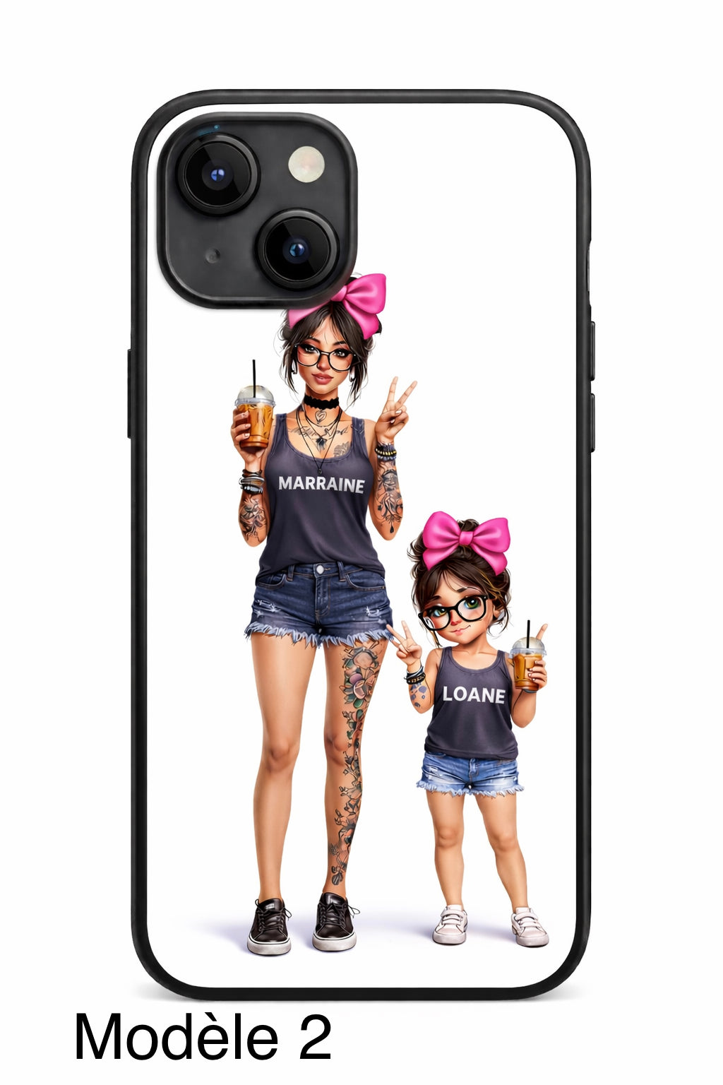 Coque téléphone Marraine Personnalisé- compatible iPhone, Samsung, Xiomi, Huawei, Oppo, Google Pixel