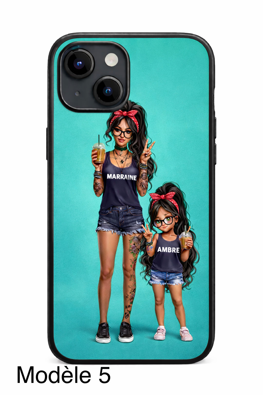 Coque téléphone Marraine Personnalisé- compatible iPhone, Samsung, Xiomi, Huawei, Oppo, Google Pixel