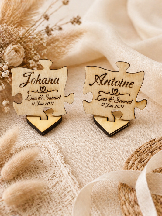 Marque place Puzzle  - Baptême, Anniversaire, Mariage ...